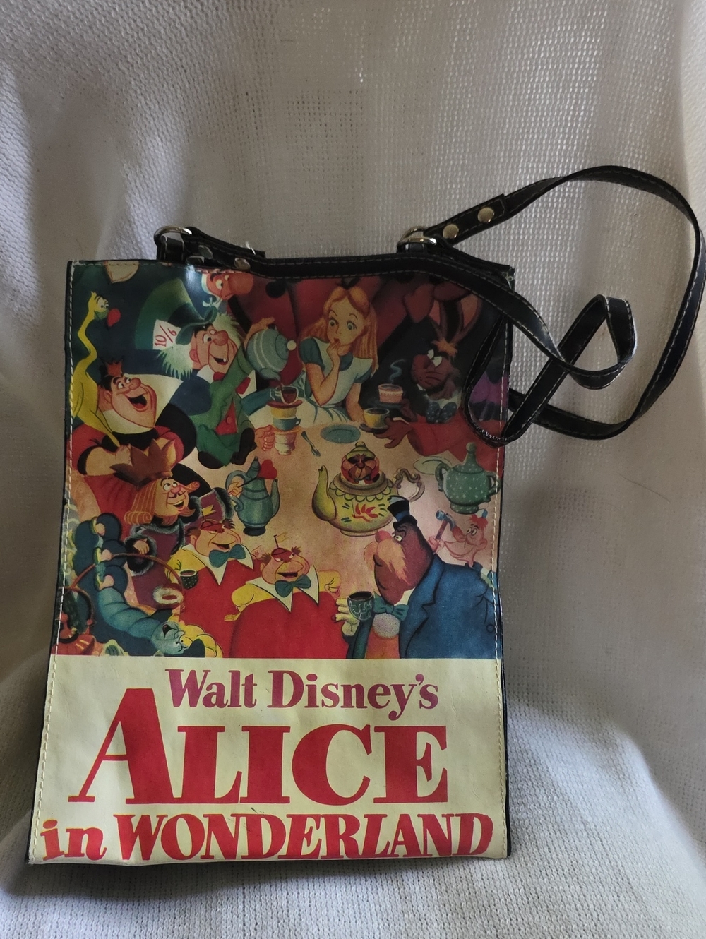 Disney Alice in Wonderland Medium Sized Tote  Movie Poster Print. NWOT